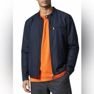 Jack Spade Men’s Navy Windbreaker Jacket Full Zip 4 Front Pockets Size XL